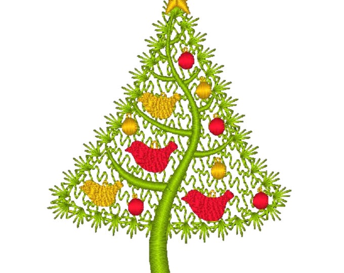 New Christmas Tree 10 Machine Embroidery Designs  4X4 Hoop Instant Download