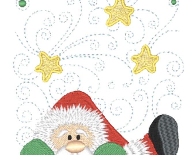 Curly Christmas Blocks ( 10 Machine Embroidery Designs from ATW )  4X4 Hoop