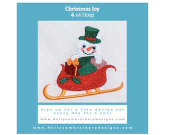 Christmas 10 Machine Embroidery Designs: Festive, Holiday 4x4 Hoop  (Instant Download)