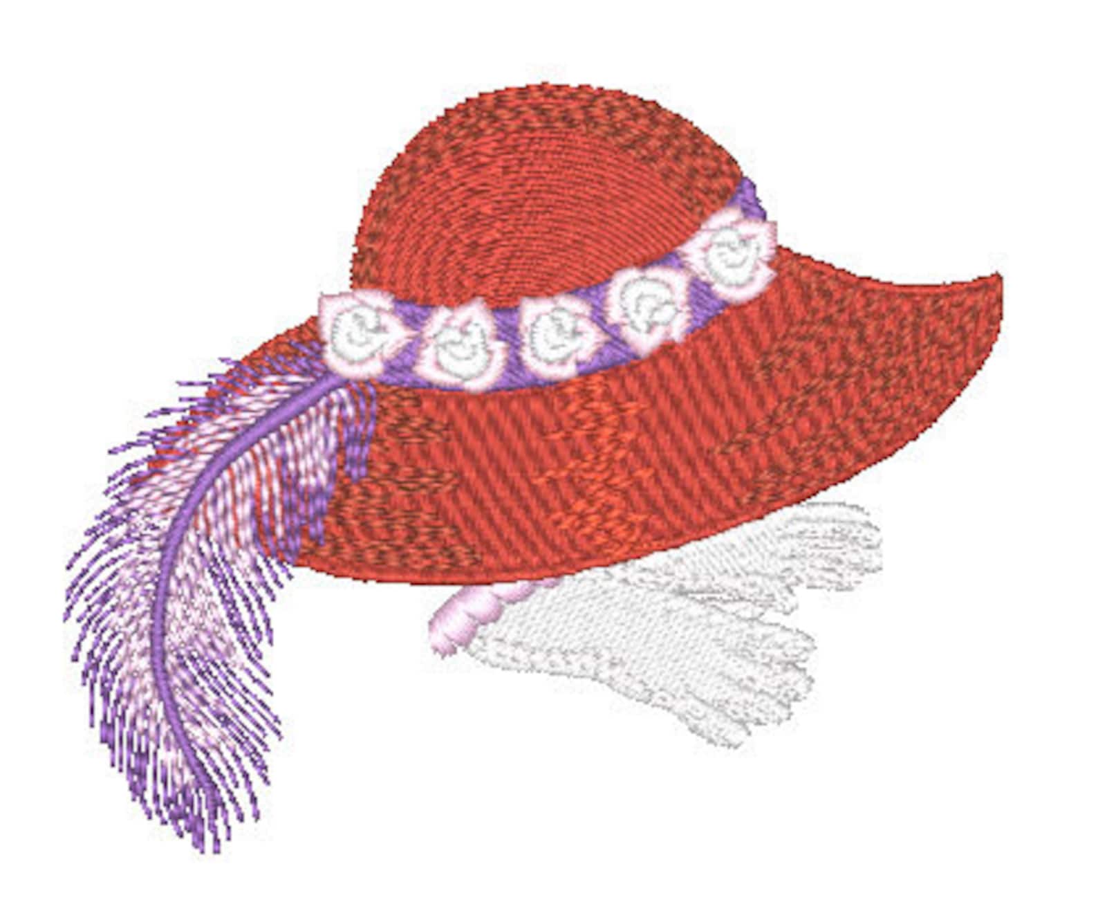 Red Hat Machine Embroidery Designs Etsy