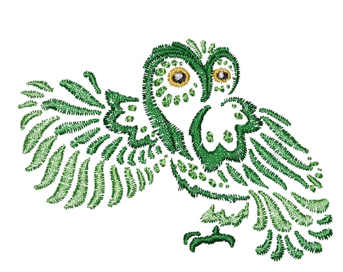 Beautiful Outline Owls  ( 10 Machine Embroidery Designs by ATW) 4X4 Hoop