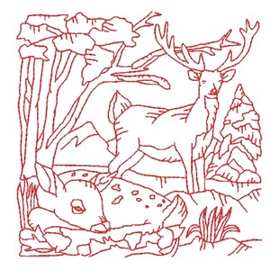 Winter Scenes Redwork | 10 Machine Embroidery Designs | 5x7 Hoop | Digital Download image 6