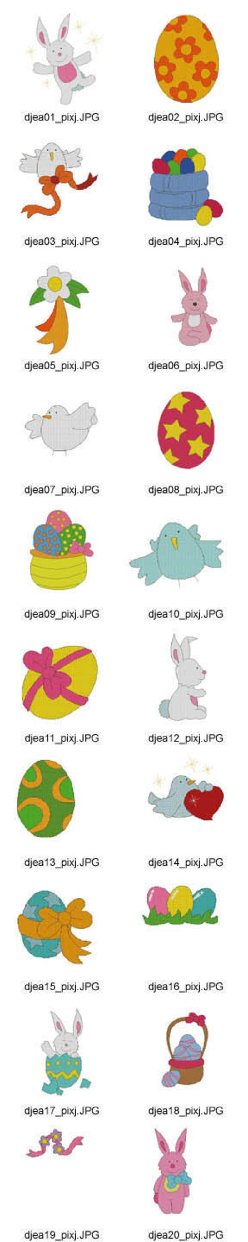 Easter-Cross-Stitch. 20 Machine Embroidery Designs from ATW XYZ17C image 1