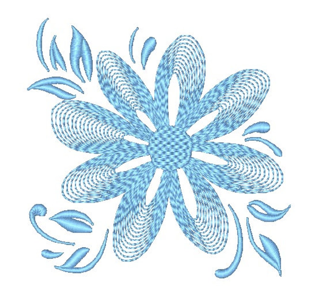 Embroderd Ripple Design Rippled Flowers Machine Embroidery Designs - Etsy