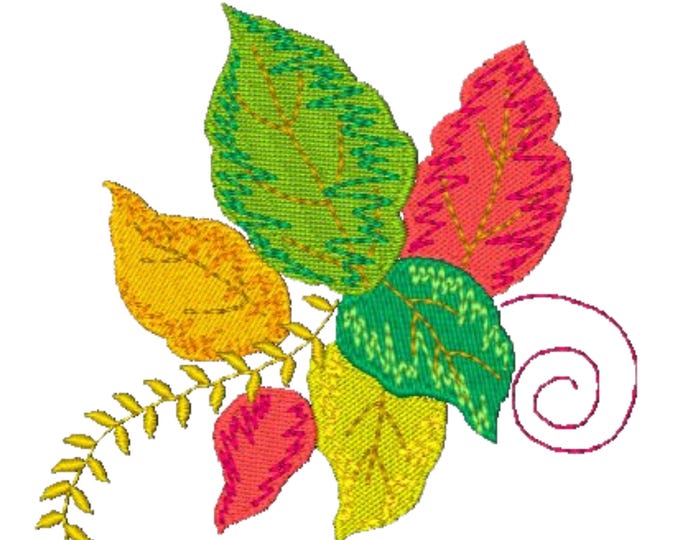Autumn Leaves HAP (7 Machine Embroidery Designs by ATW) 4X4 hoop