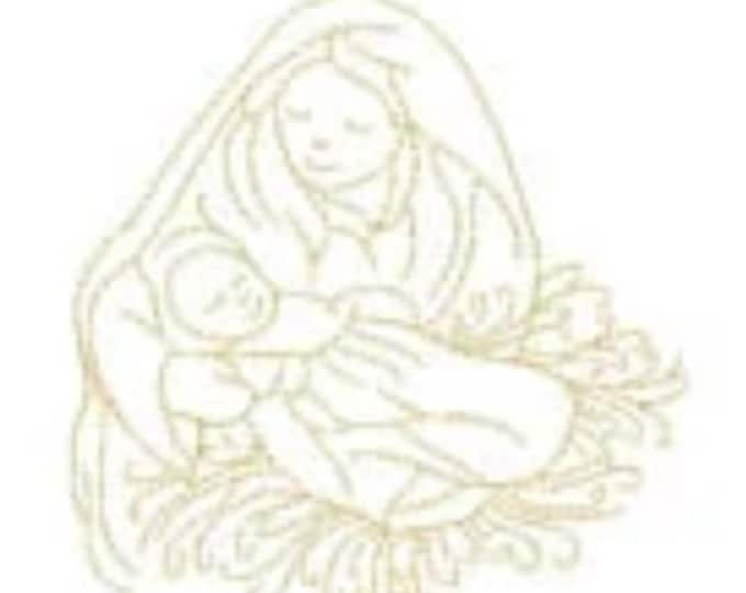 O Holy Night Redwork Machine Embroidery Designs