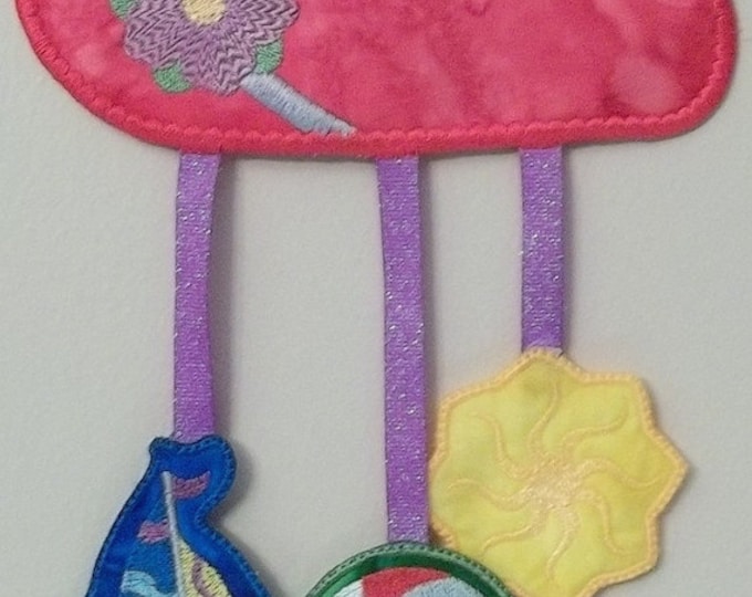 FSA Seasonal Mobile Summer Project  ( 5 "Free Standing Applique" Machine Embroidery Designs to make project from ATW )