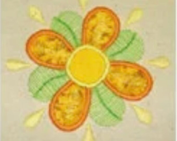 Simple Applique Flowers  Machine Embroidery Designs
