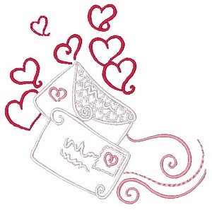 Outline Valentine Machine Embroidery Designs image 6