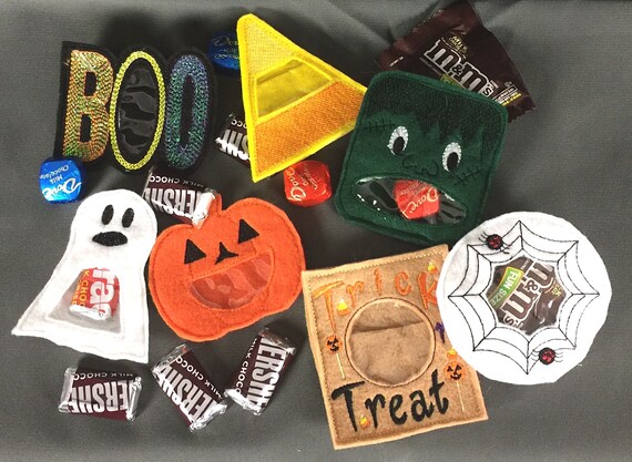 QISIWOLE Halloween Cellophane Bags, 100 Pcs Plastic Halloween Witch...