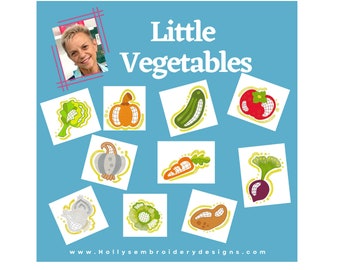 Radiant Little Vegetables Embroidery Designs - Captivating Artistry for Inspired Spaces 4x4 Hoop 11676