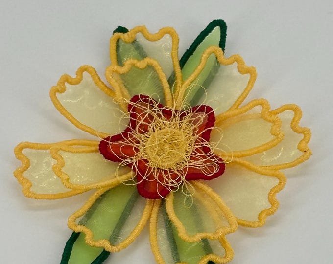 Free Standling Applique 3D Flower Project #395 ( Machine Embroidery Design from ATW )