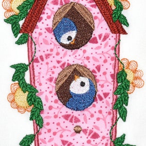 Country Birdhouses Applique Machine Embroidery Designs image 6