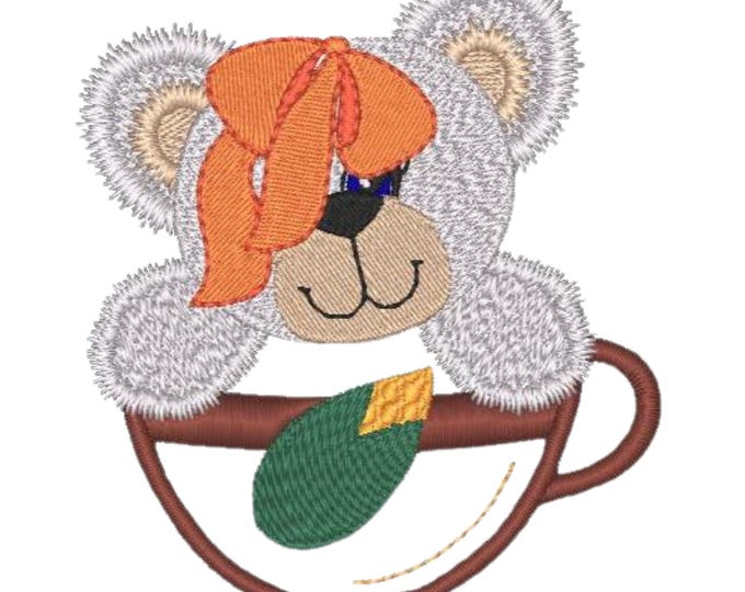 Autumn Cups Applique ( 8 Machine Embroidery Designs by ATW) 4X4 Hoop and 5X7 Hoop