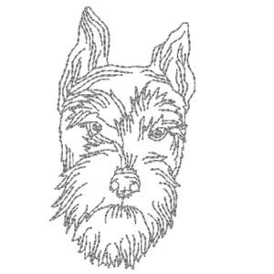 Schnauzer Dogs 10 Machine Embroidery Designs. Mixed 4X4 and 5X7 Hoop Digital DDownload image 5