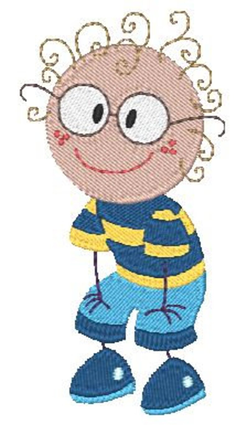 Sticky Little Kids Machine Embroidery Designs image 3