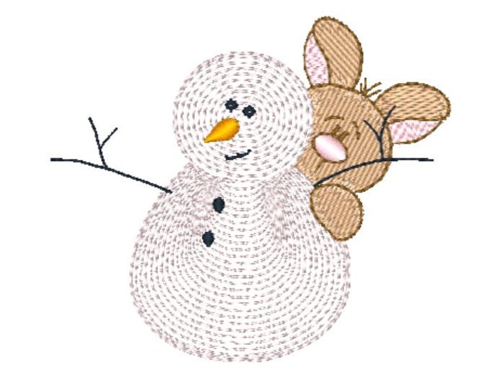Snowman Peekers Machine Embroidery Designs