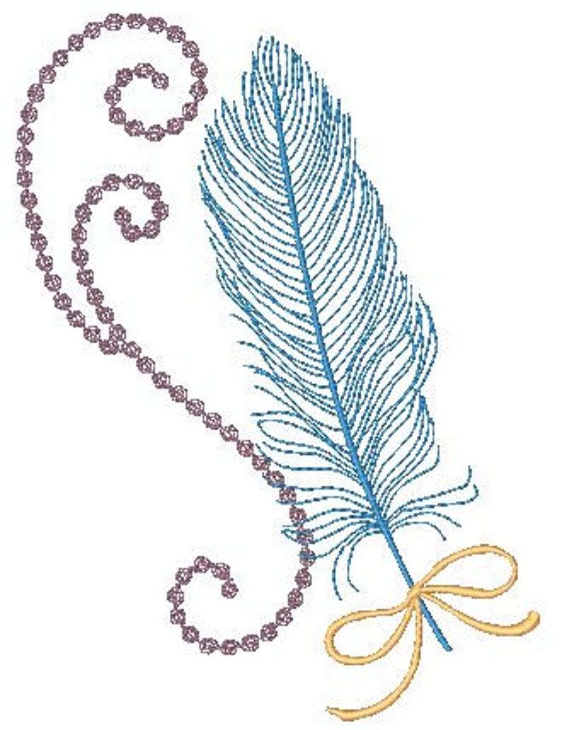 Feather Fest 5X7 Machine Embroidery Designs image 4