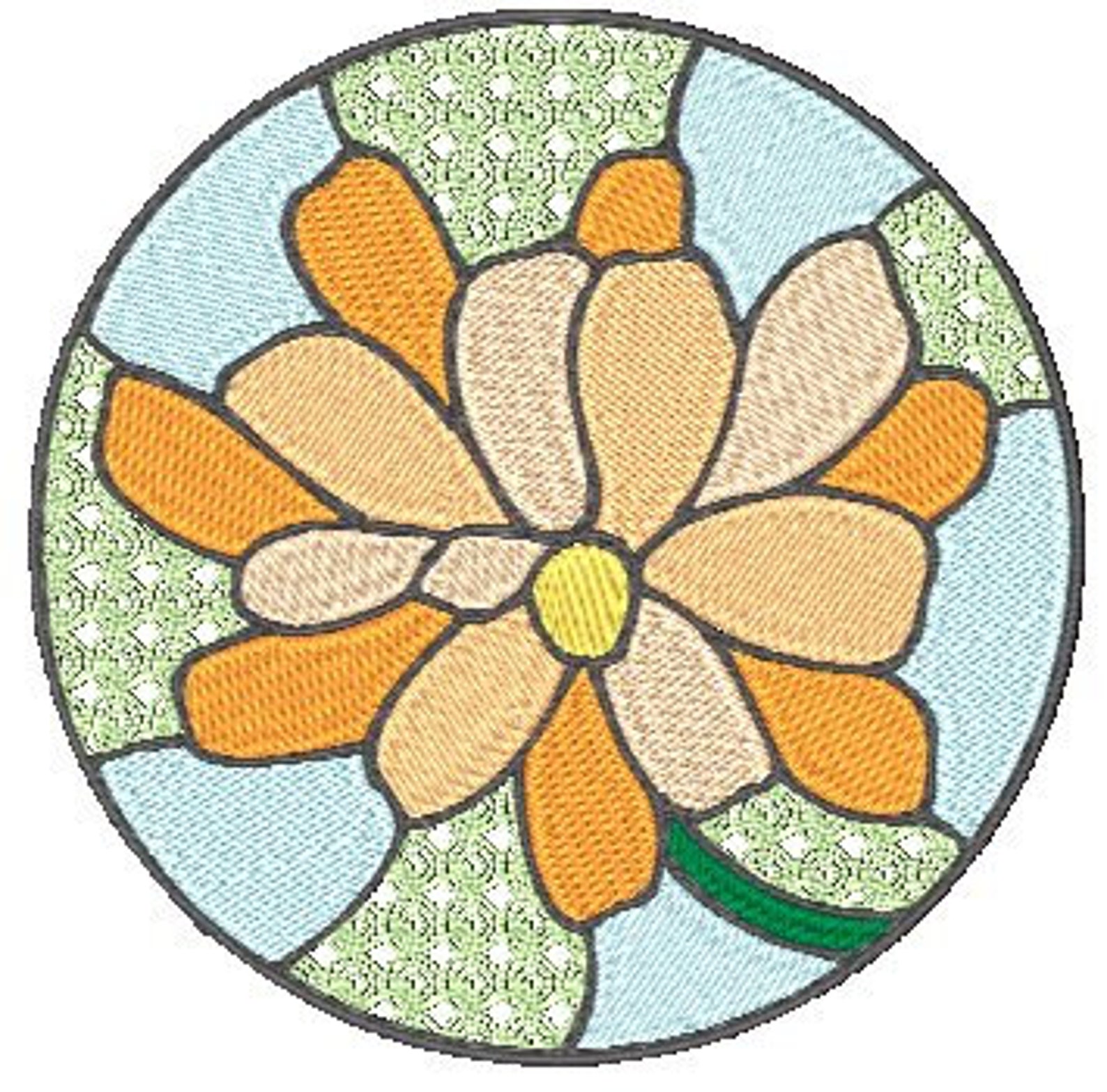 Stained Glass Machine Embroidery Designs Etsy Ireland