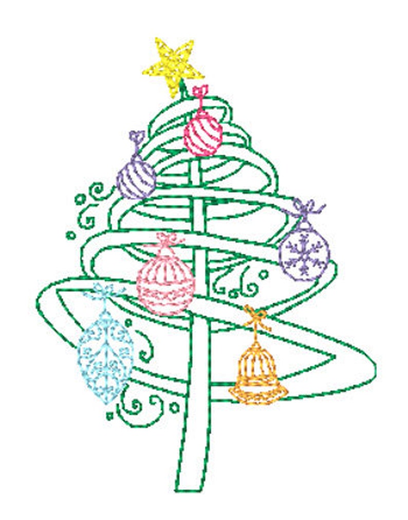 Christmas Tree Fantasy Machine Embroidery Designs image 10