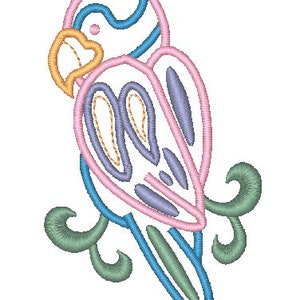 Tropical Bird Applique Machine Embroidery Designs image 3