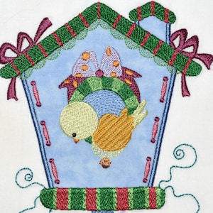 Country Birdhouses Applique Machine Embroidery Designs image 1