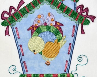Country Birdhouses Applique  Machine Embroidery Designs