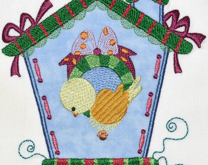 Country Birdhouses Applique  Machine Embroidery Designs