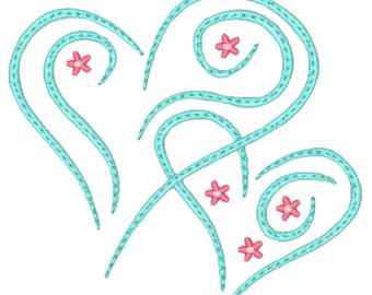 Tribal Hearts 6 Machine Embroidery Designs | Southwestern Motif Collection | 4X4 Hoop | Instant Download