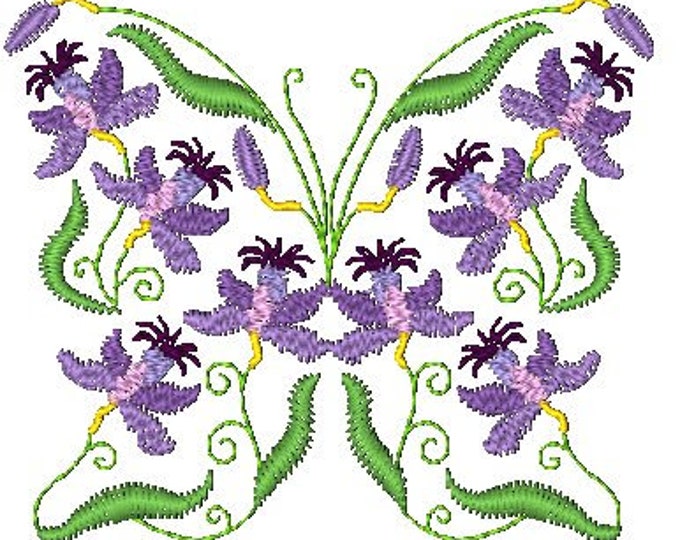 Flower Butterflies  Machine Embroidery Designs