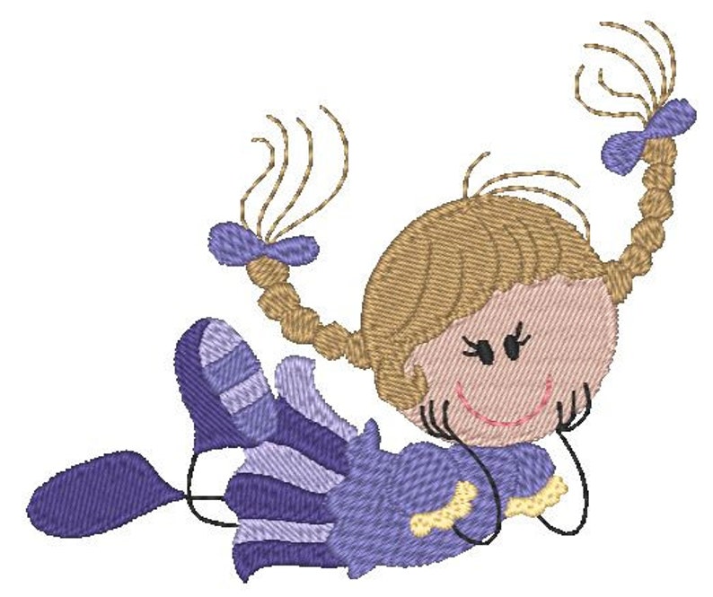 Sticky Little Kids Machine Embroidery Designs image 1
