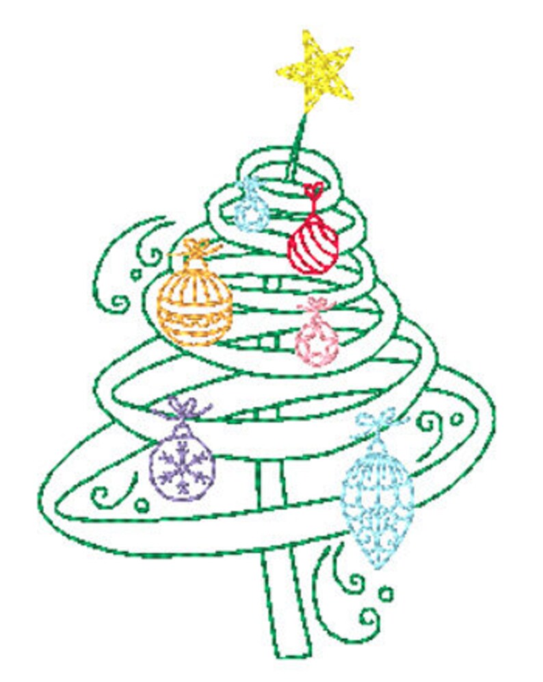 Christmas Tree Fantasy Machine Embroidery Designs image 6