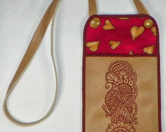 ITH Vinyl Cell Phone Pocket (4 Machine Embroidery Designs) 6X10 Hoop Required