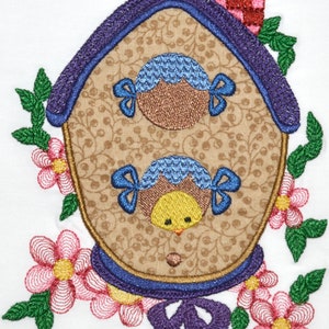 Country Birdhouses Applique Machine Embroidery Designs image 2