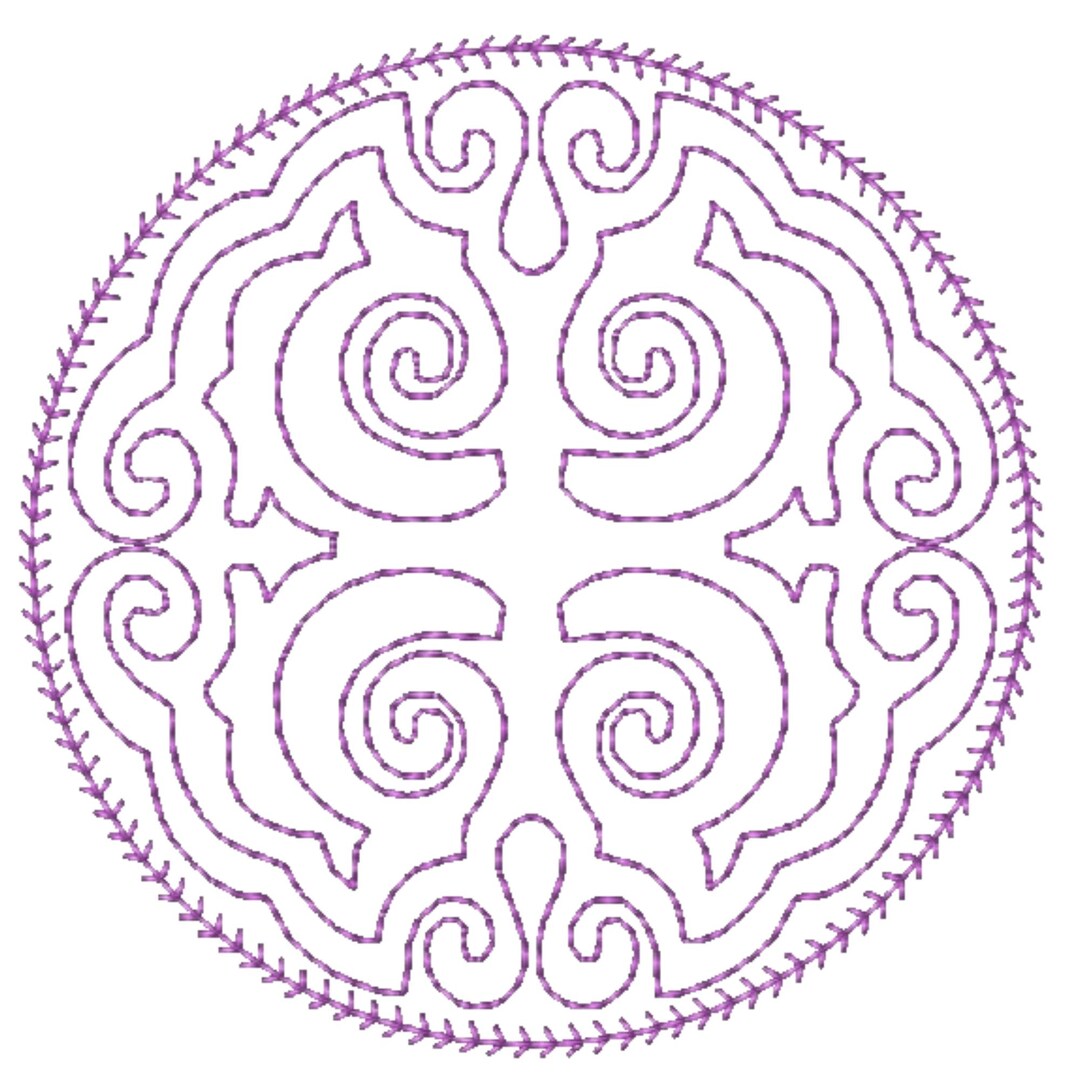 Native Line Art Circles 10 Machine Embroidery Designs 4X4 Hoop Redwork ...