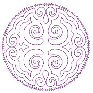 Native Line Art Circles  10 Machine Embroidery Designs   4X4 Hoop Redwork