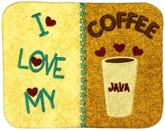 Proyecto de posavasos ITH: 10 diseños de bordado a máquina para bastidor de 5x7 pulgadas (descarga digital)