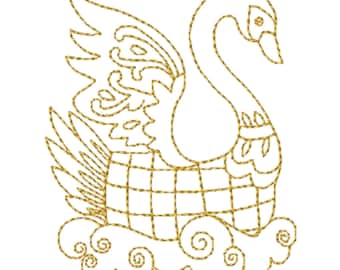 12 Days of Christmas Ornamental Redwork ( 12 Machine Embroidery Designs by ATW) 4X4 Hoop