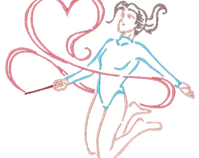 Dancer Outlines ( 10 Machine Embroidery Designs from ATW )  5X7 Hoop