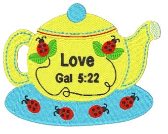 ATW Inspirational Teapots Applique machine embroidery designs