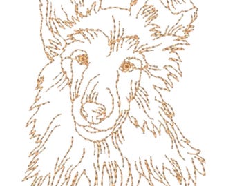 Collie Dogs Redwork (11 Machine Embroidery Designs by ATW) For 4X4 And 5X7 Hoops