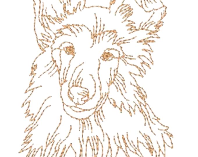 Collie Dogs Redwork (11 Machine Embroidery Designs by ATW) For 4X4 And 5X7 Hoops