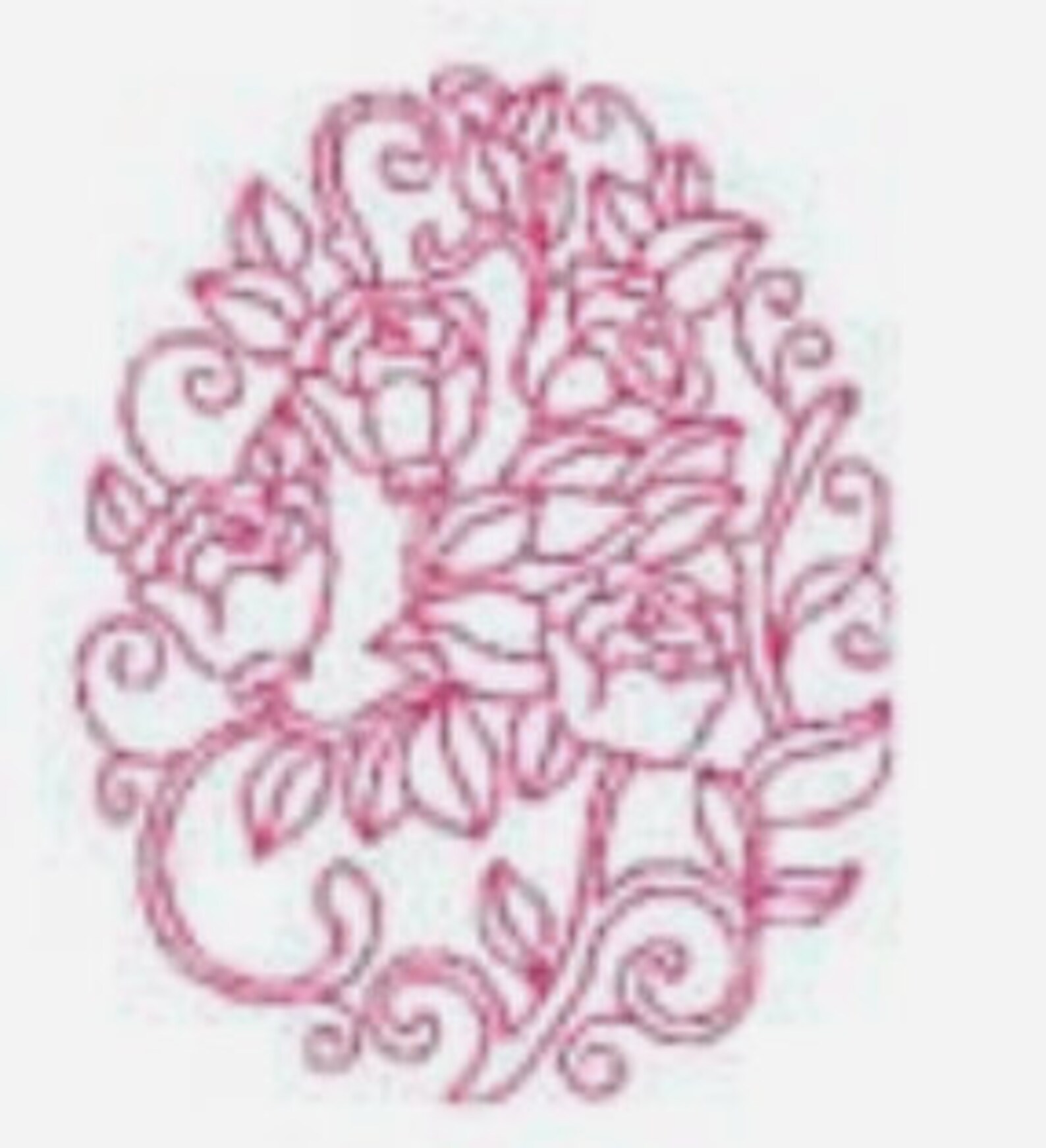 Floral Egg Redwork Machine Embroidery Designs | Etsy