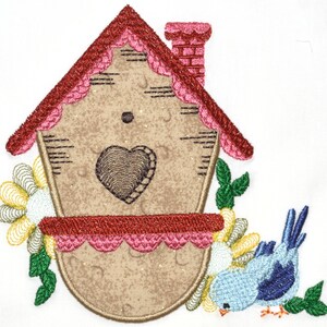 Country Birdhouses Applique Machine Embroidery Designs image 8