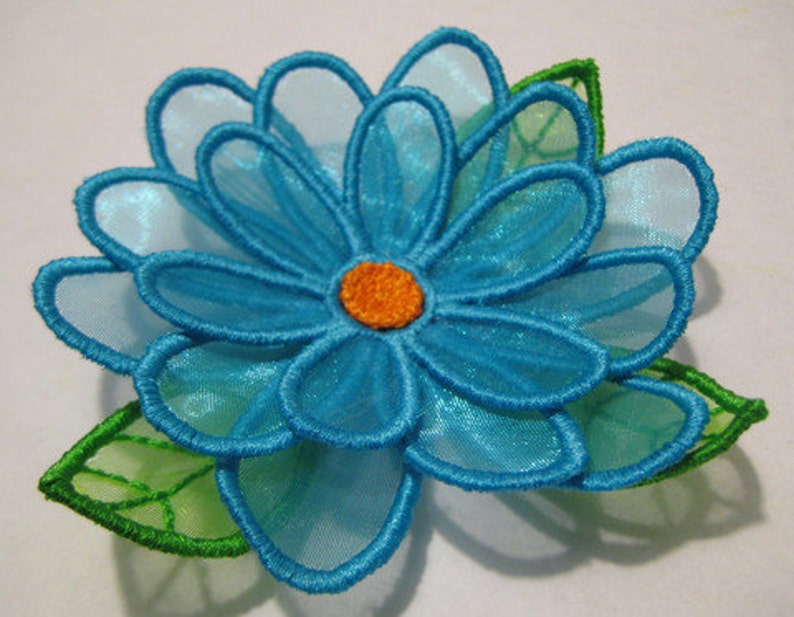 Free Standling Applique 3D Flower Project 388 Machine Etsy