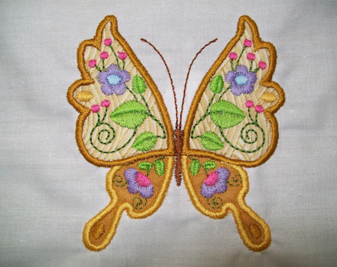 Jacobean Applique Butterflies  ( 14 Machine Embroidery Designs from ATW )