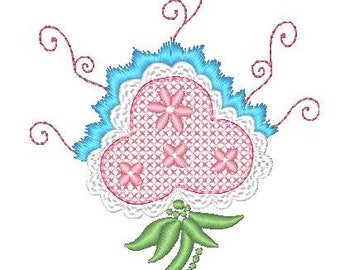 Elegant Mylar Flowers   10 Machine Embroidery Designs