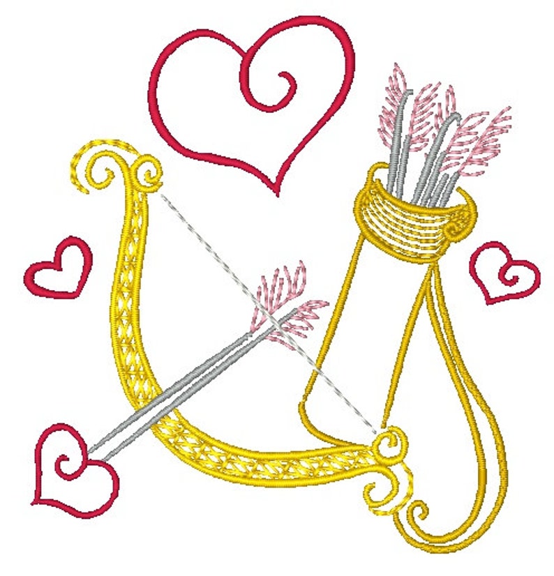 Outline Valentine Machine Embroidery Designs image 4