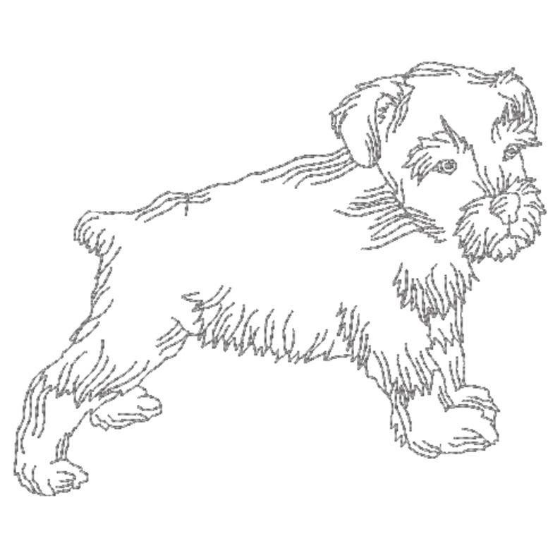 Schnauzer Dogs 10 Machine Embroidery Designs. Mixed 4X4 and 5X7 Hoop Digital DDownload image 3