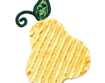 Diseño de bordado a máquina de frutas con calado de chenilla, 7 unidades, bastidor de 5x7 pulgadas, descarga digital.